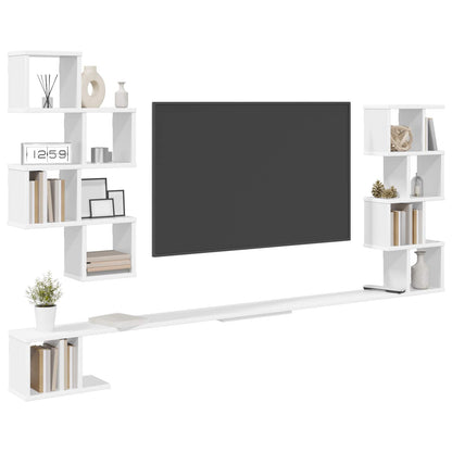 Wall-Mounted TV Shelf White 160cm | HomeAndLiving - 3