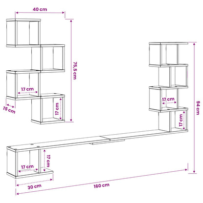 Wall-Mounted TV Shelf White 160cm | HomeAndLiving - 9