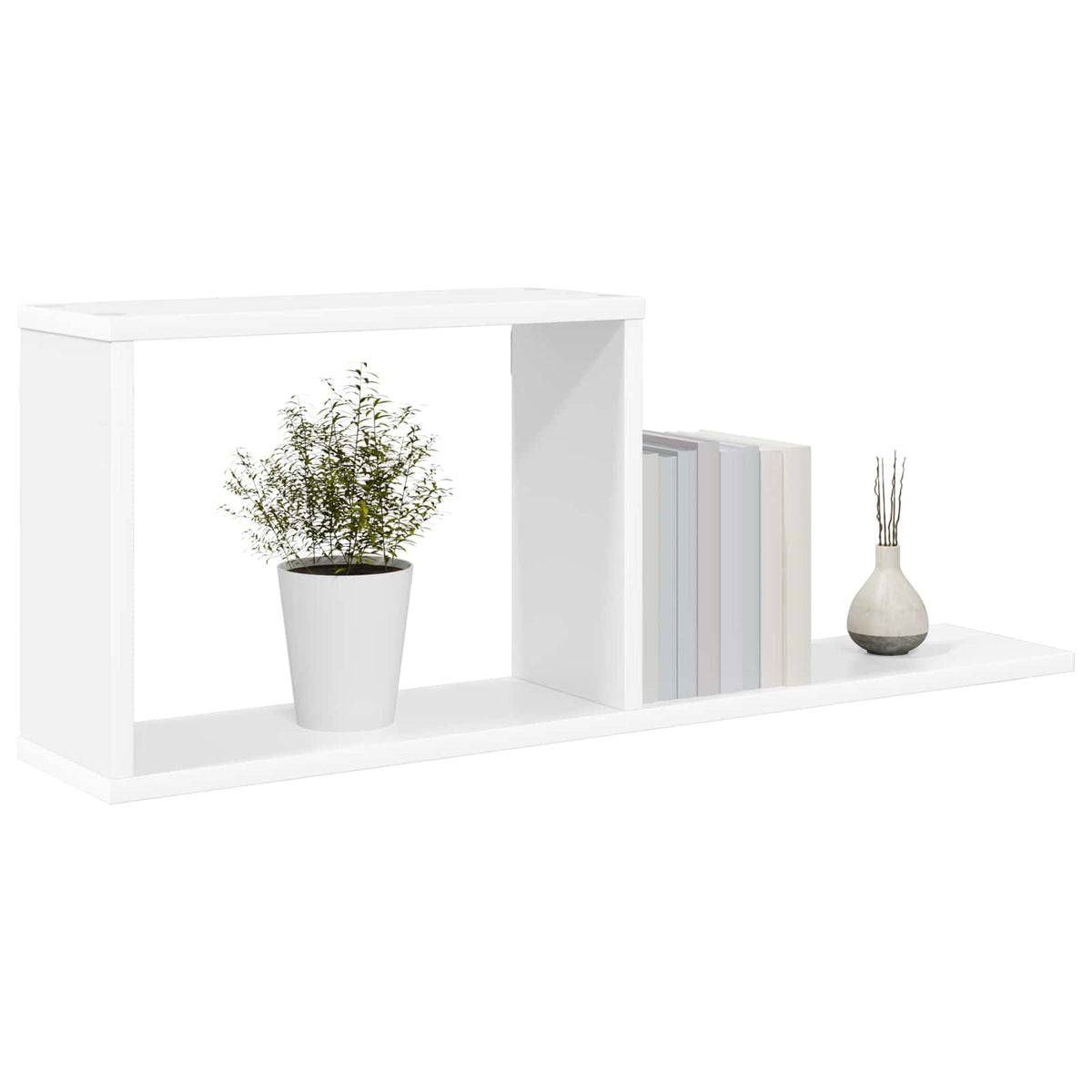 White Floating Wall Shelves 80cm | HomeAndLiving - 3
