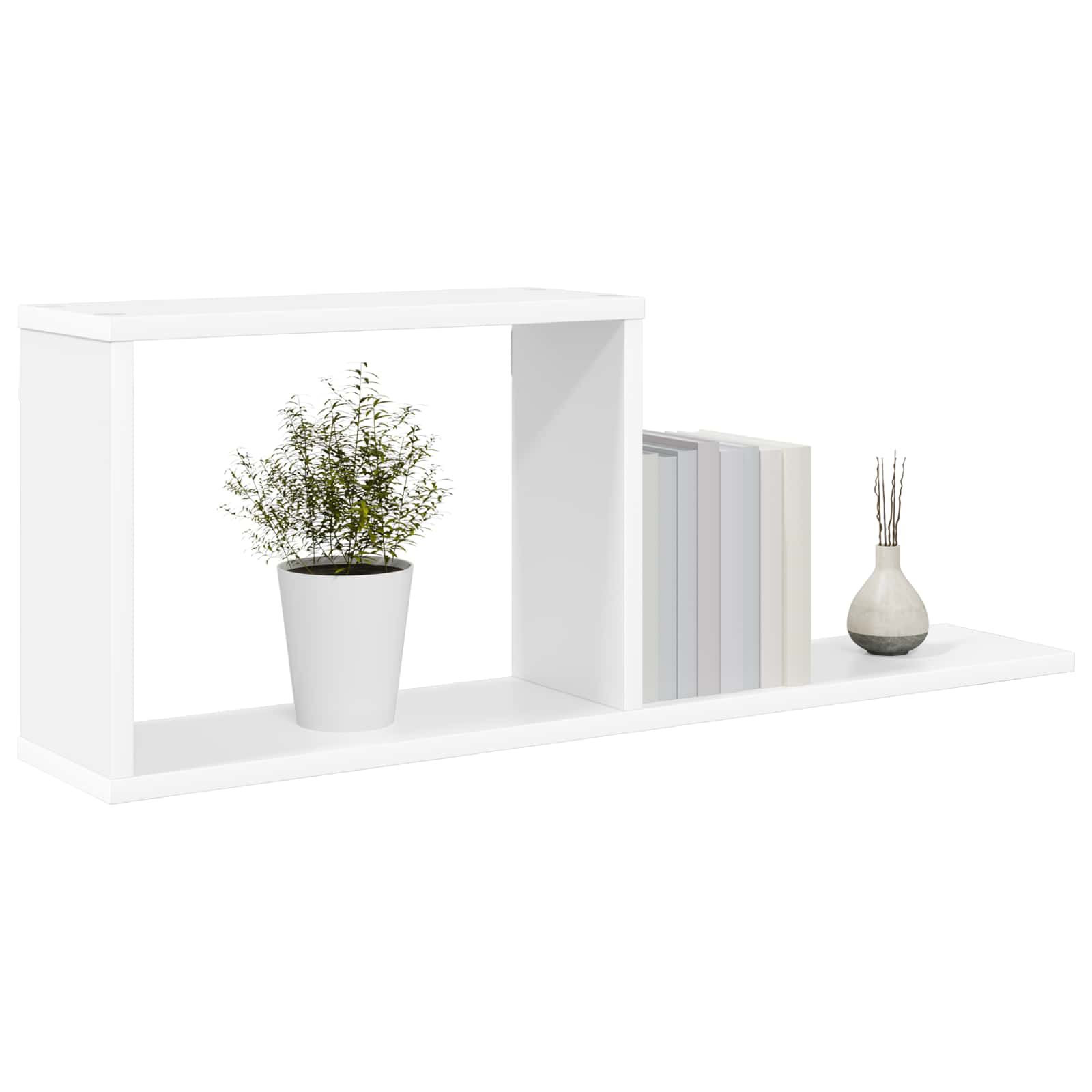 White Floating Wall Shelves 80cm | HomeAndLiving - 3