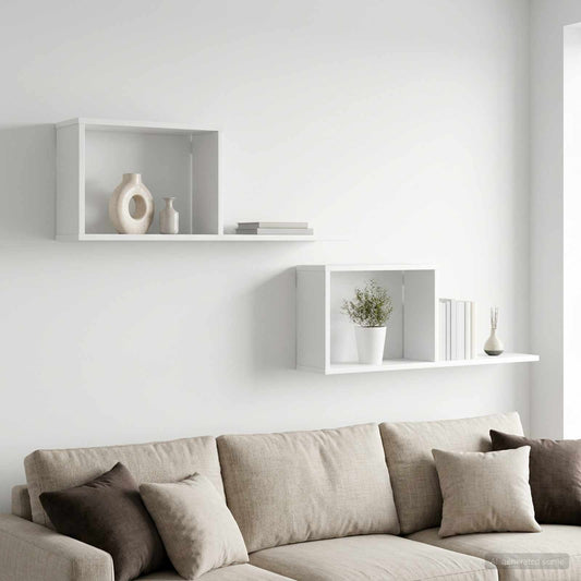 White Floating Shelves 80cm Set of 2 | HomeAndLiving