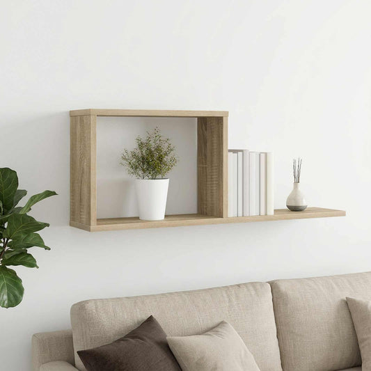 Floating Shelves Sonoma Oak 80cm Wall | HomeAndLiving
