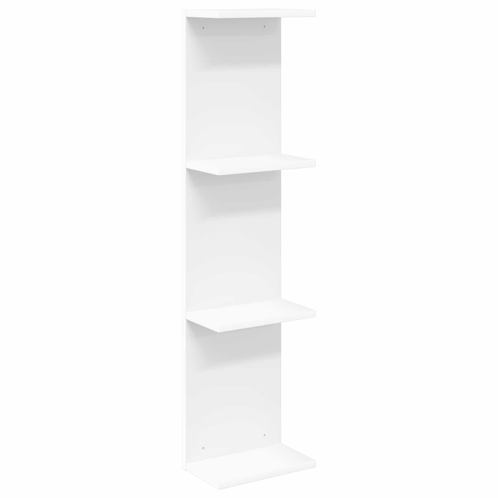 White Wall Shelf Engineered Wood 100cm - 25×15×100cm - 2