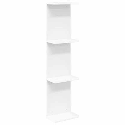 White Wall Shelf Engineered Wood 100cm - 25×15×100cm - 2
