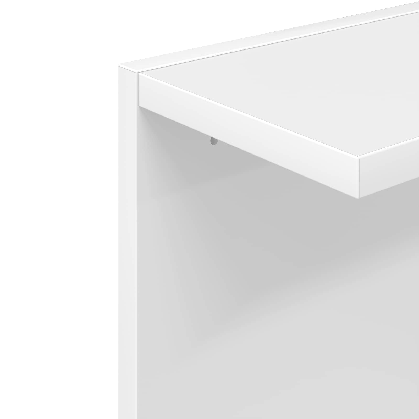 White Wall Shelf Engineered Wood 100cm - 30×15×100cm - 7