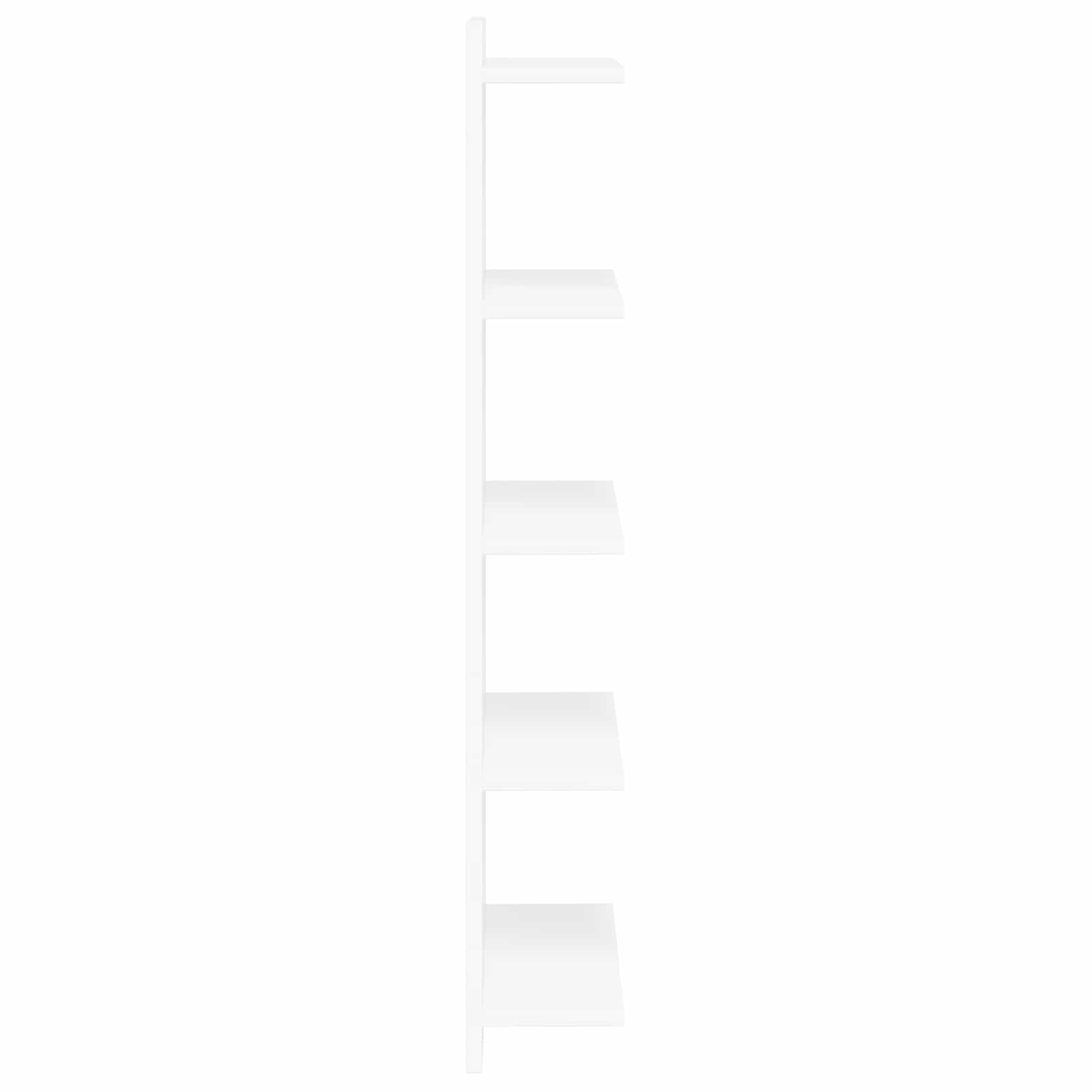 White Wall Shelf Engineered Wood 100cm - 30×15×100cm - 5