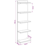 White Wall Shelf Engineered Wood 100cm | HomeAndLiving