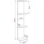 White Wall Shelves 100cm Engineered Wood | HomeAndLiving