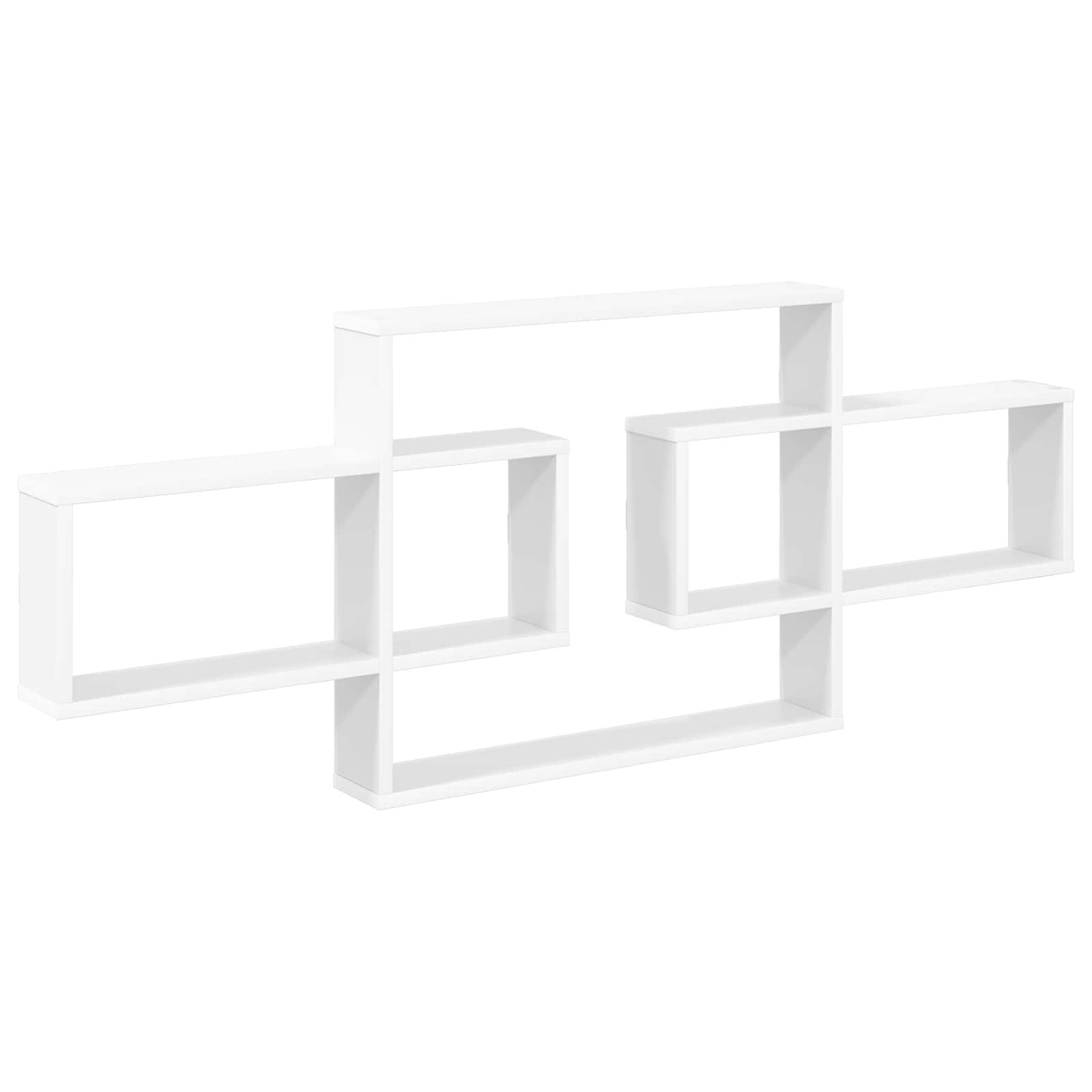 White Wall Shelf 130cm Engineered Wood | HomeAndLiving - 2