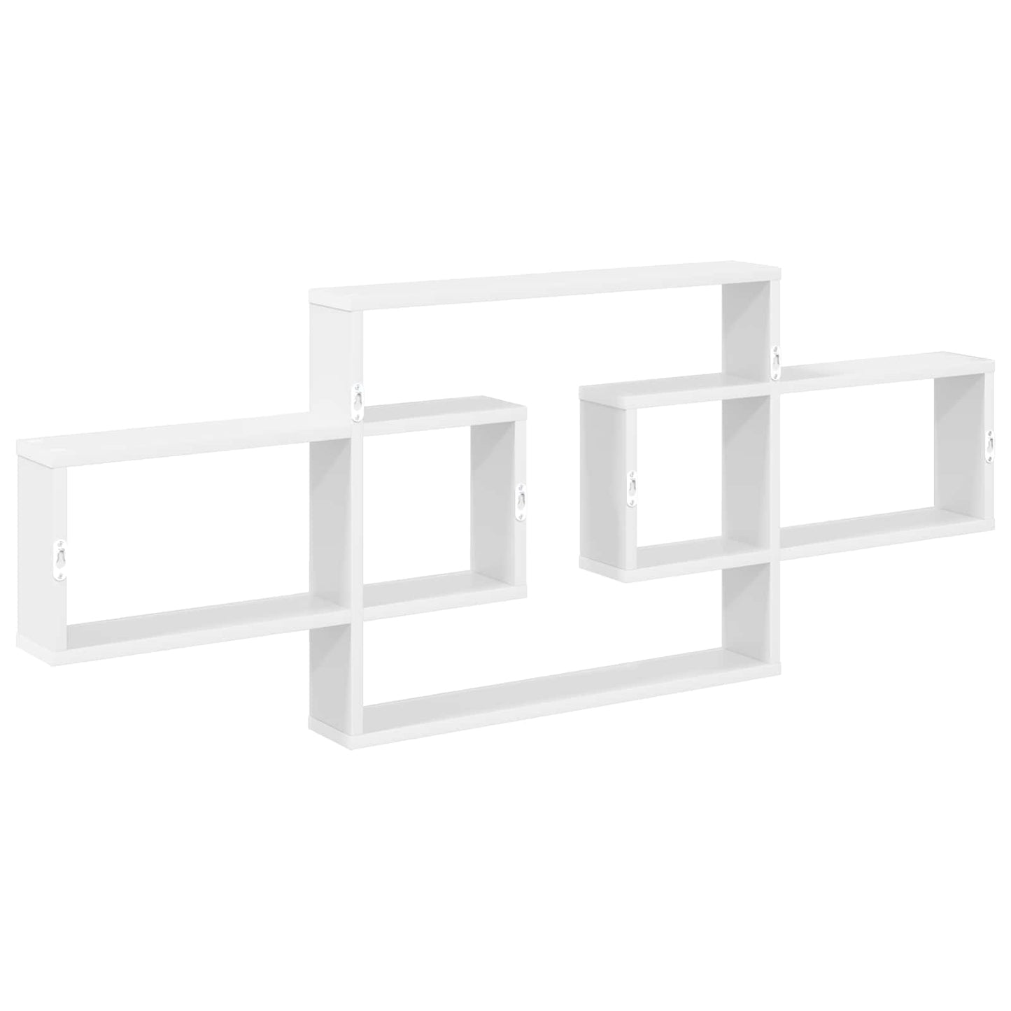 White Wall Shelf 130cm Engineered Wood | HomeAndLiving - 6