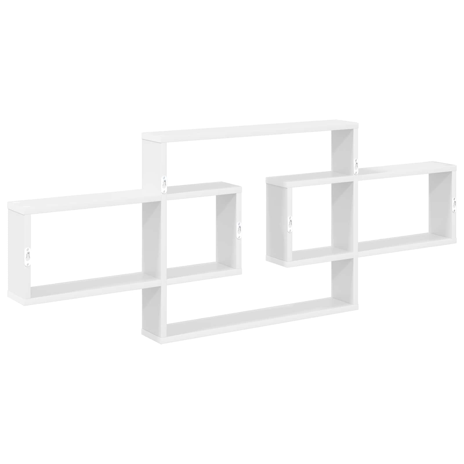 White Wall Shelf 130cm Engineered Wood | HomeAndLiving - 6