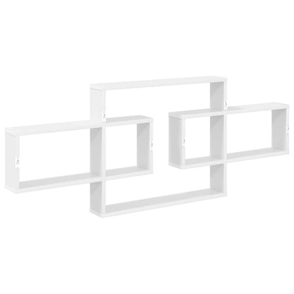 White Wall Shelf 130cm Engineered Wood | HomeAndLiving - 6