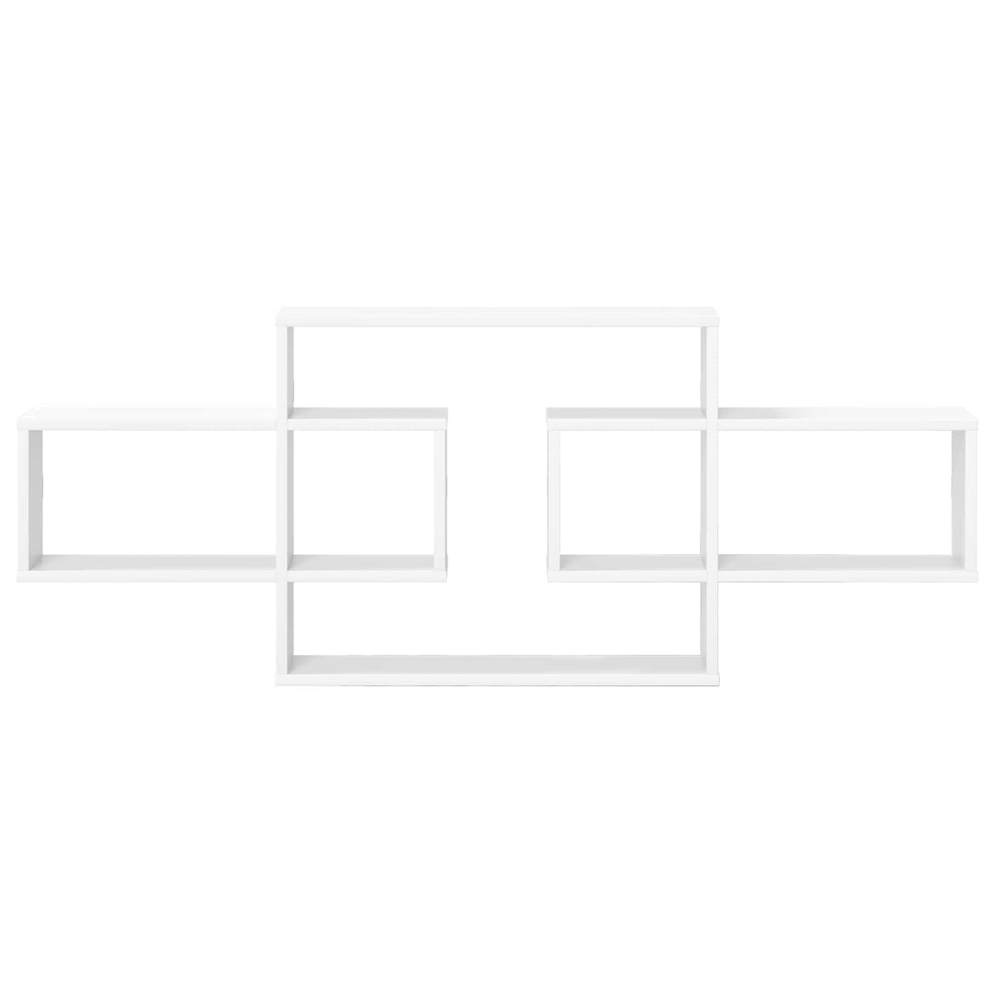 White Wall Shelf 130cm Engineered Wood | HomeAndLiving - 4