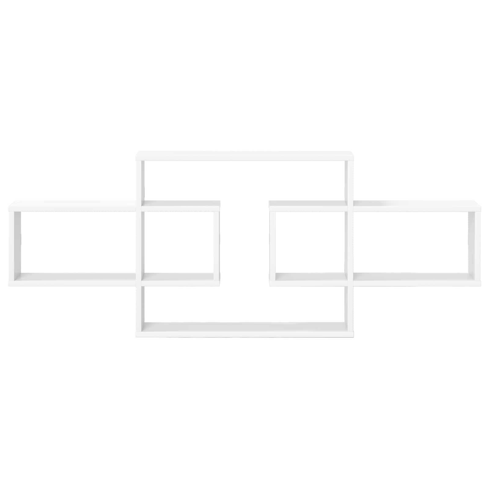 White Wall Shelf 130cm Engineered Wood | HomeAndLiving - 4