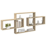 Wall Shelf Sonoma Oak 130cm Engineered Wood | HomeAndLiving