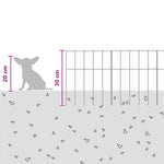 Galvanised Steel Garden Fence Panels 12pc | HomeAndLiving