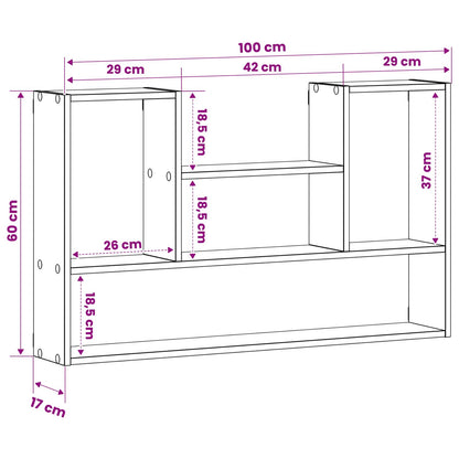 White Wall Shelf Engineered Wood 100x17x60cm