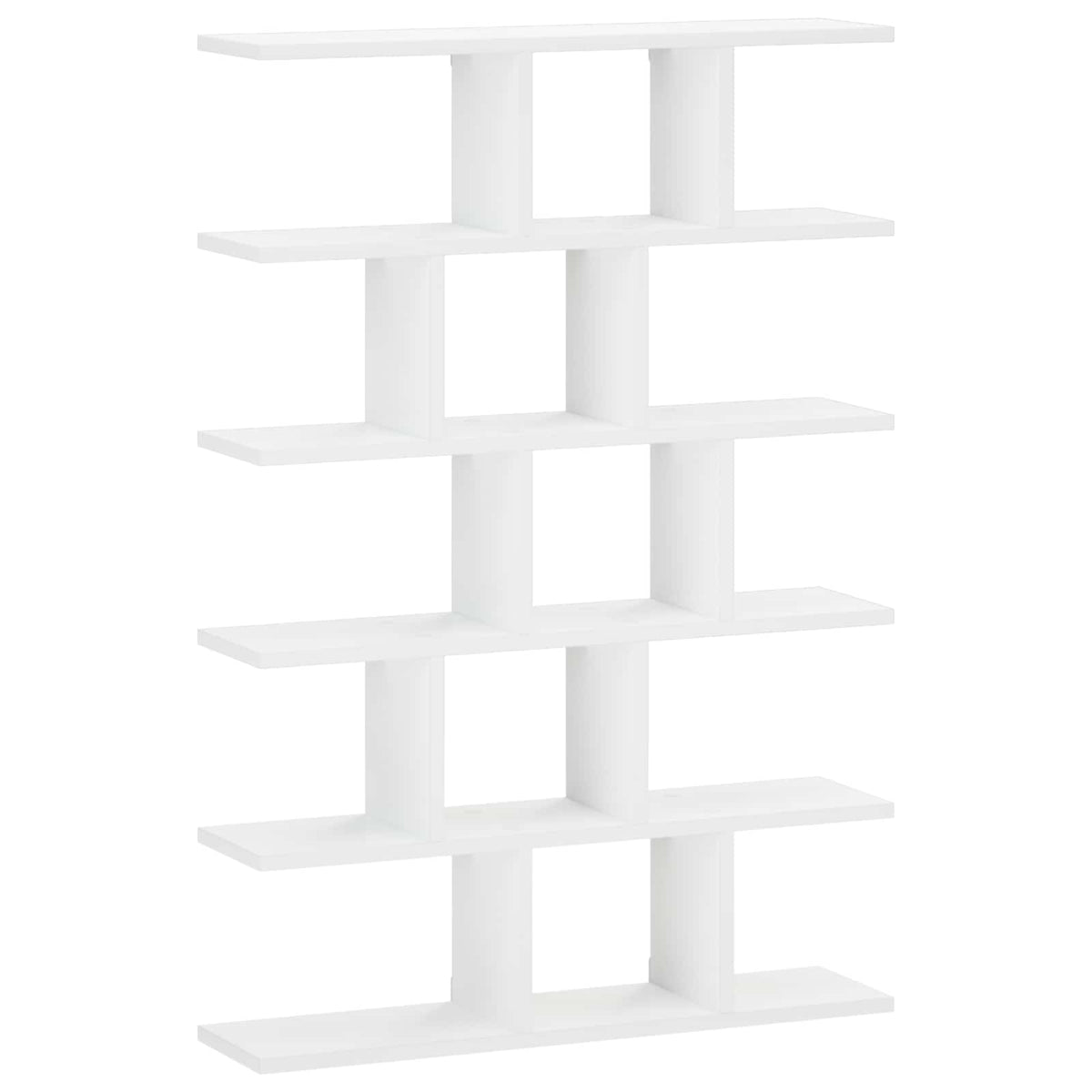 Wall Shelf White Engineered 70x17x101cm