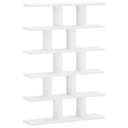 Wall Shelf White Engineered 70x17x101cm