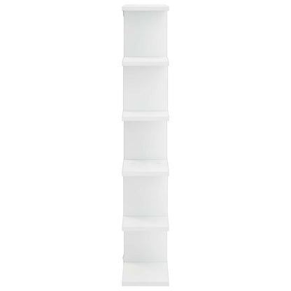 Wall Shelf White Engineered 70x17x101cm