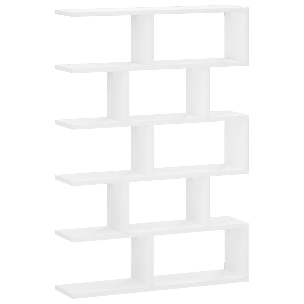 Wall Shelf White Modern 70x17x101cm