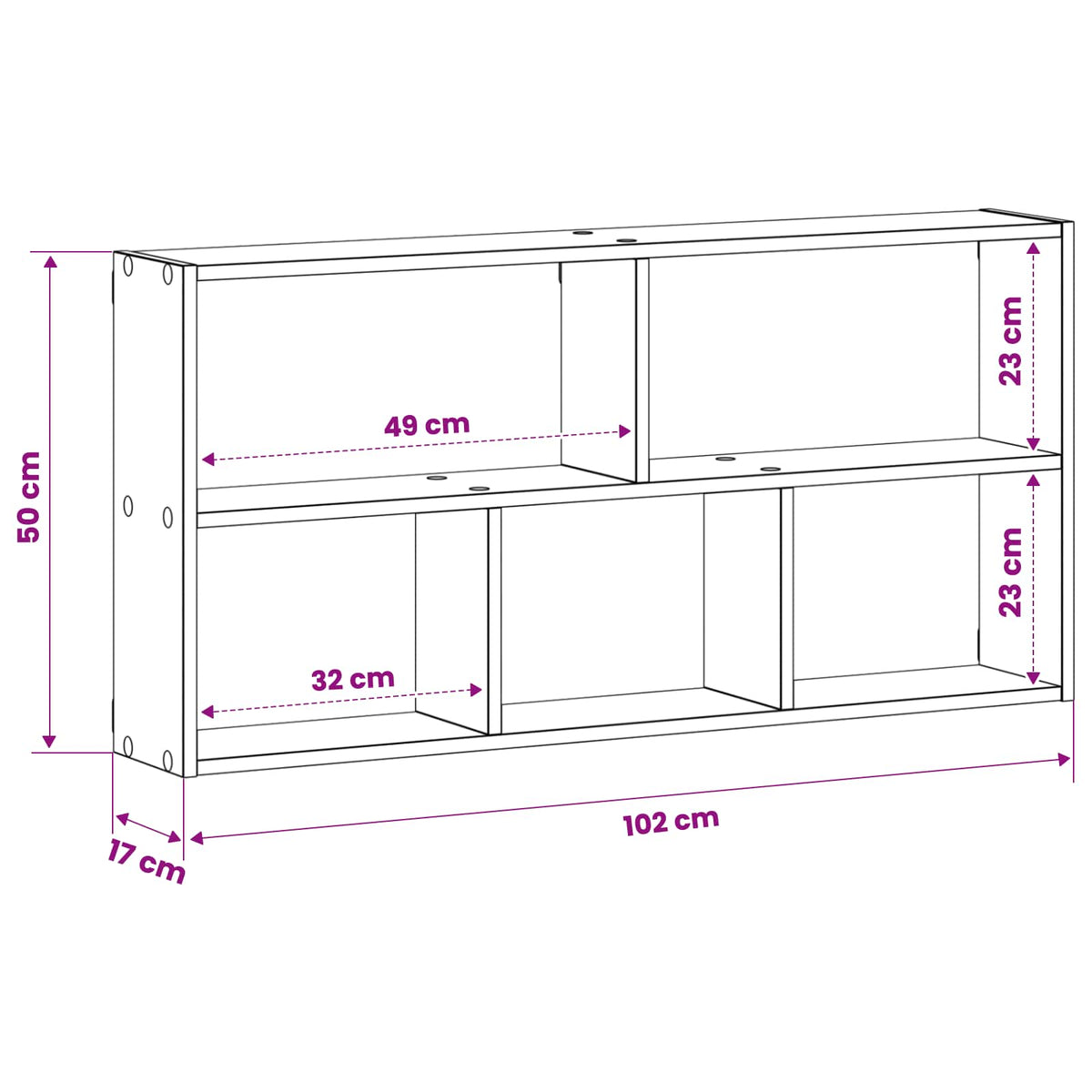 White Wall Shelf Engineered Wood 102x17x50cm