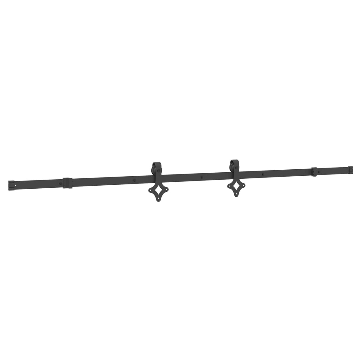 Sliding Barn Door Pine Wood Black Steel 80x210cm | HomeAndLi - 3