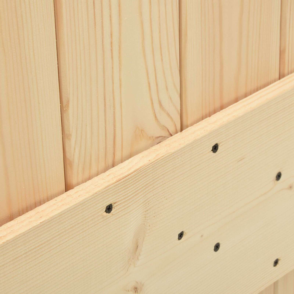Sliding Pine Wood Door Black Hardware 80x210cm | HomeAndLivi - 5