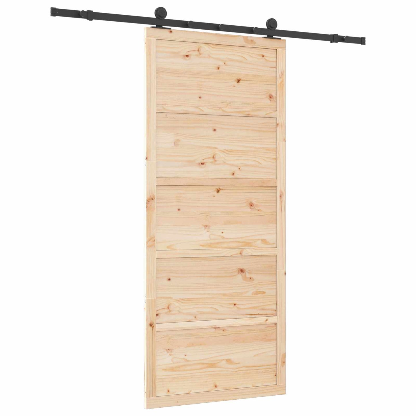 Sliding Door Solid Pine Wood 80x208cm | HomeAndLiving