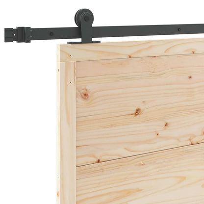 Sliding Door Solid Pine Wood 100x208cm | HomeAndLiving