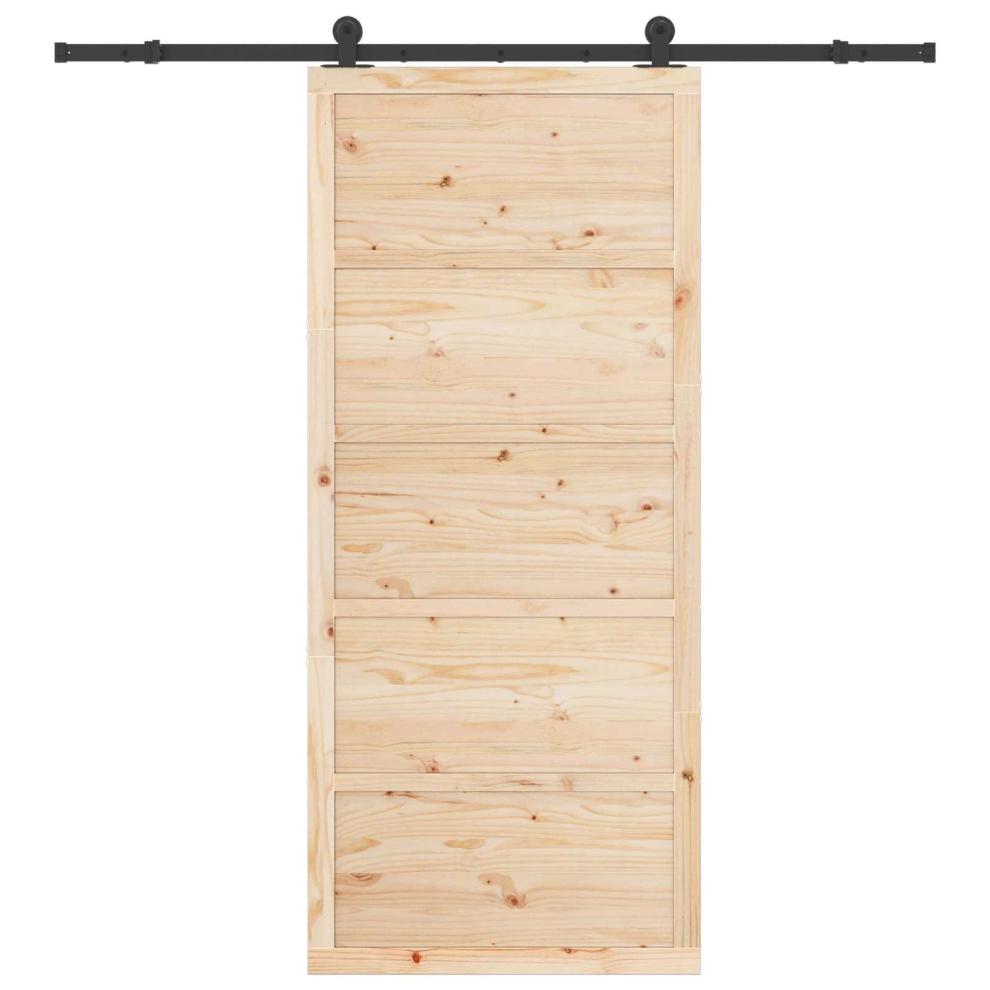 Sliding Door Solid Pine Wood 100x208cm | HomeAndLiving