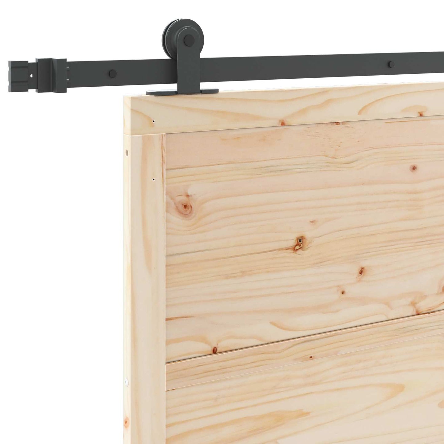 Sliding Door Solid Pine Wood 80x208cm | HomeAndLiving