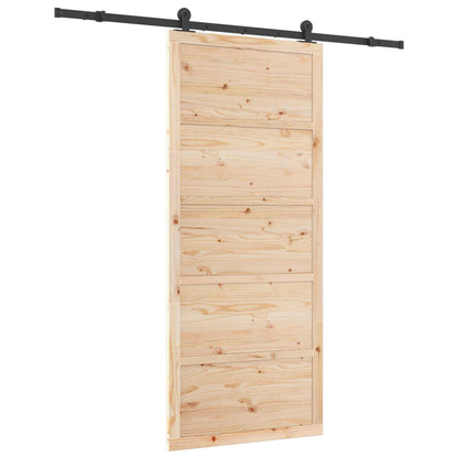 Sliding Door Solid Pine Wood 80x208cm | HomeAndLiving