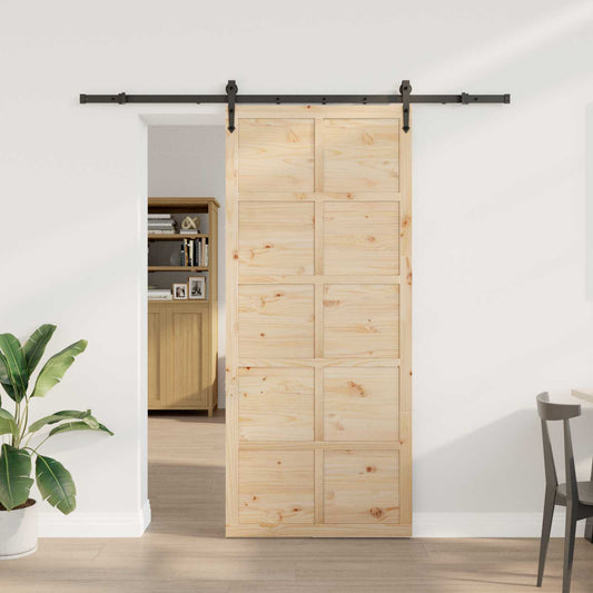 Pine Wood Sliding Door 80x208cm | HomeAndLiving