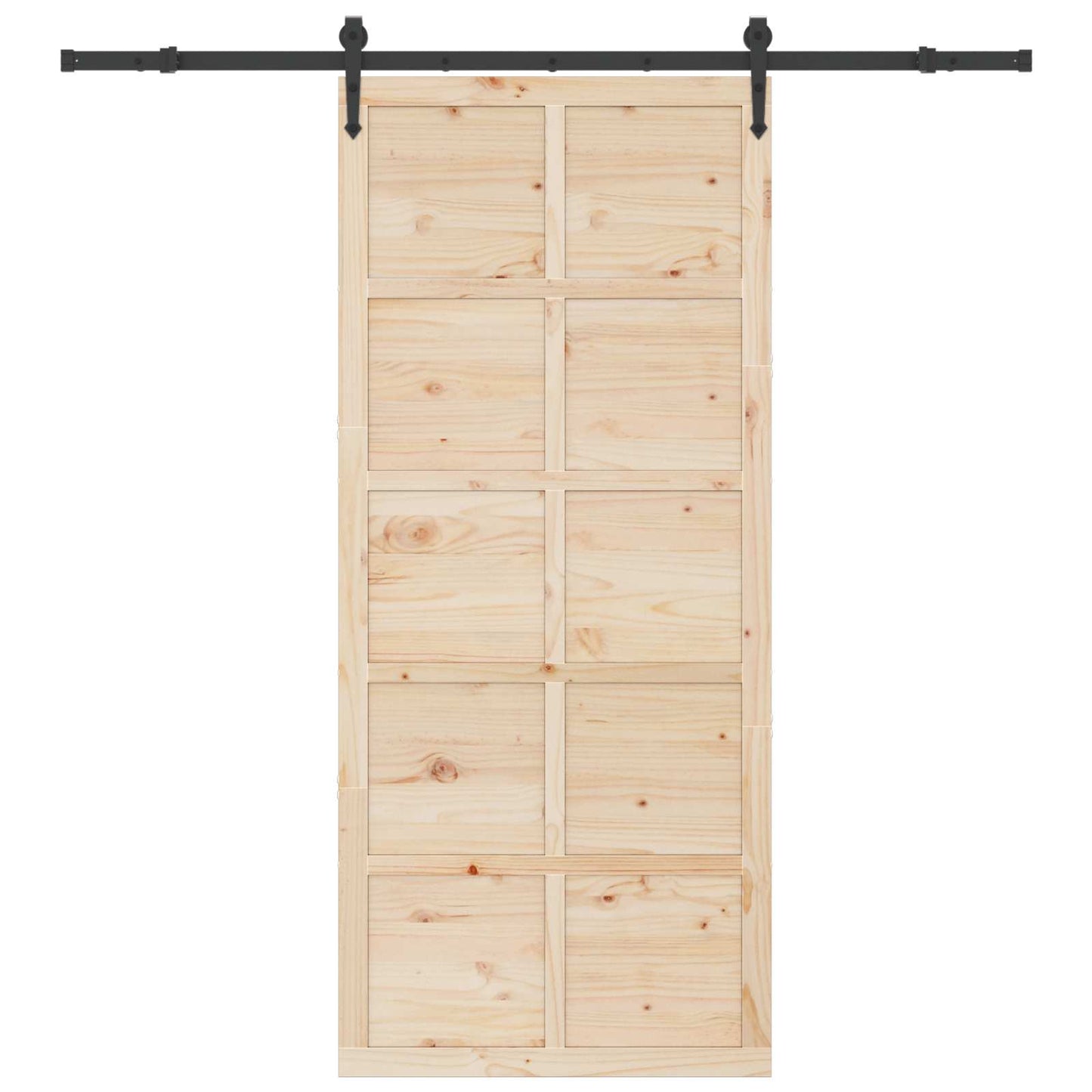 Sliding Door 90x208cm Solid Pine Wood | HomeAndLiving