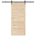 Sliding Door Solid Pine Wood 100x208cm | HomeAndLiving