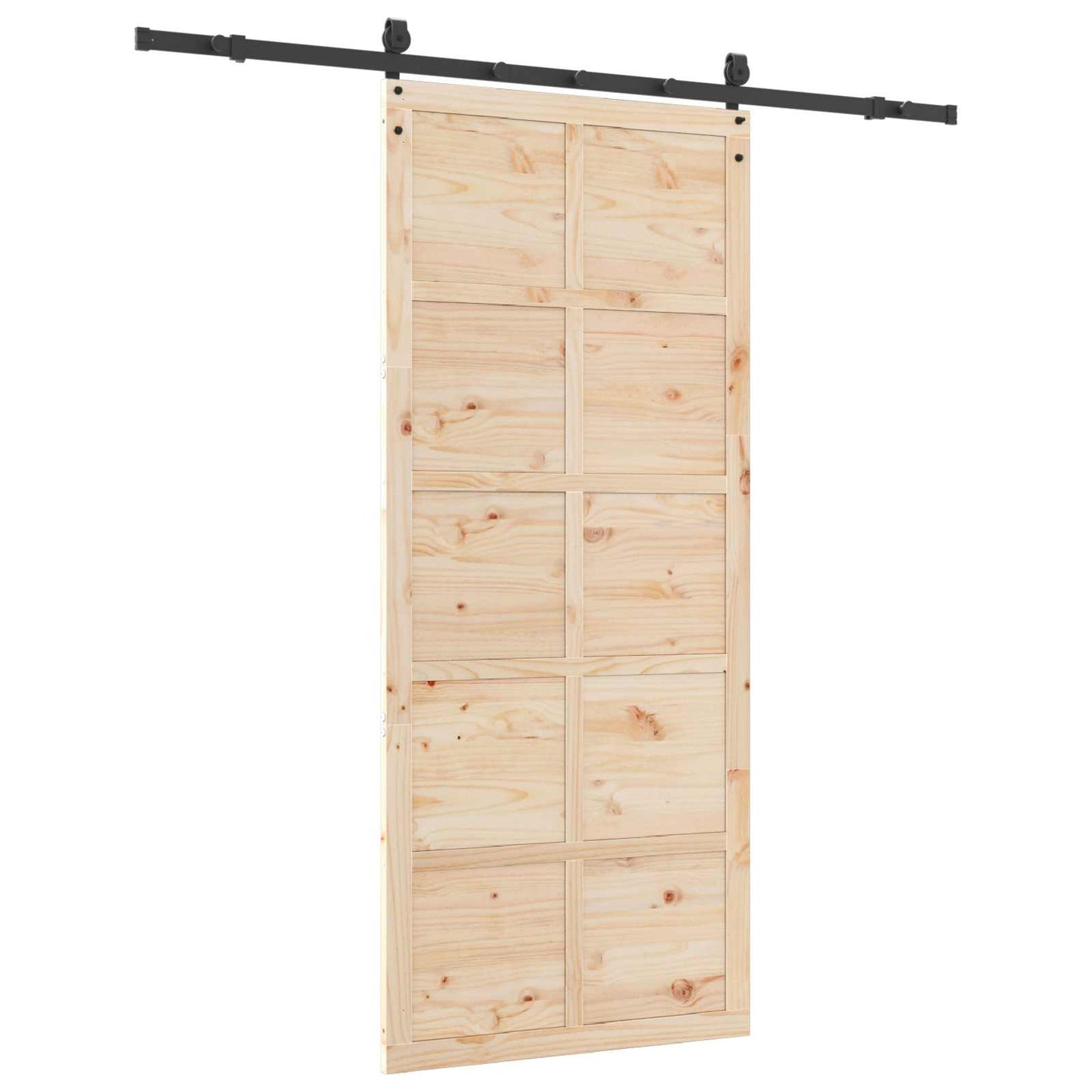 Sliding Door Solid Pine Wood 80x208cm | HomeAndLiving