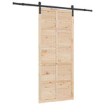 Sliding Door Solid Pine Wood 100x208cm | HomeAndLiving