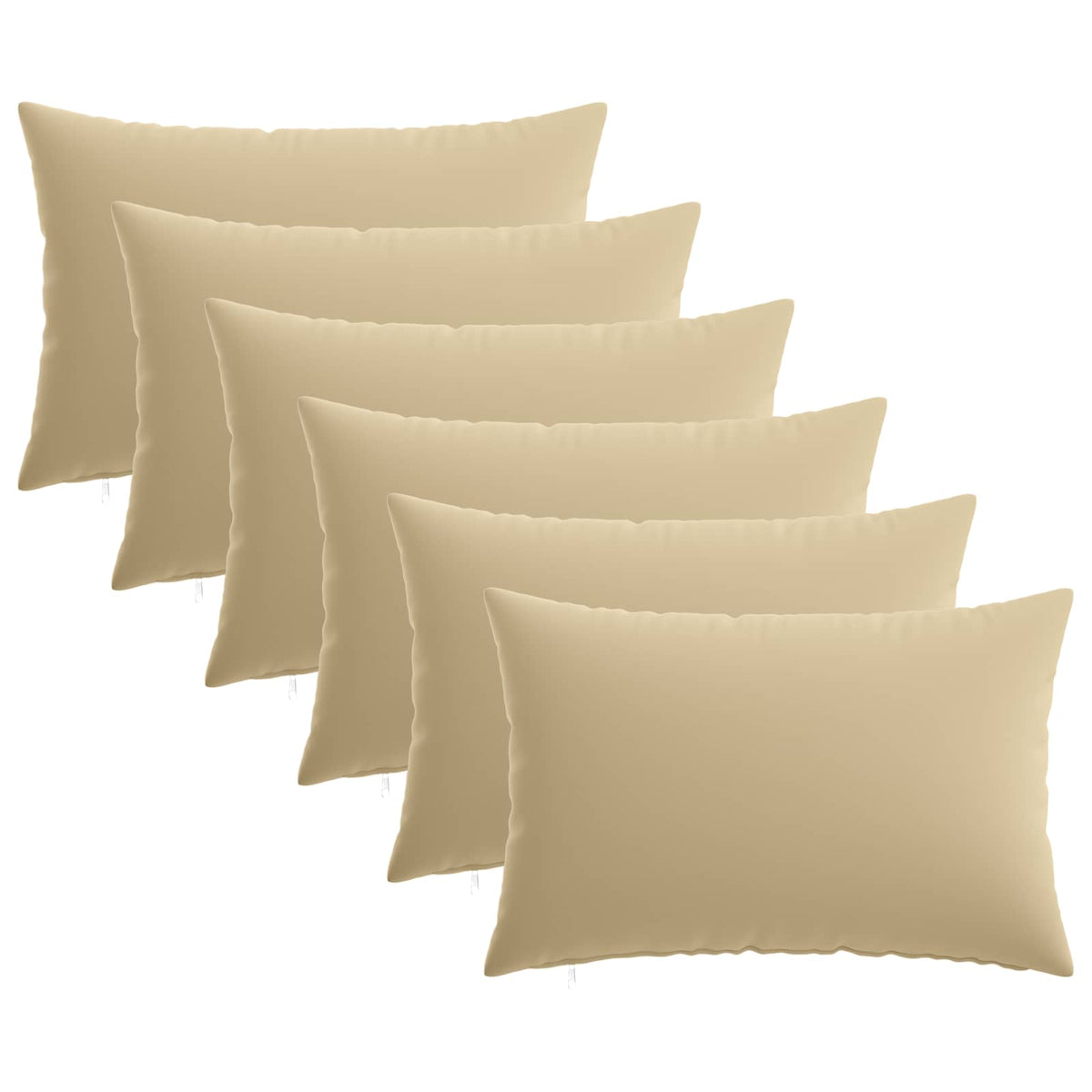 Outdoor Cushion Beige Polyester Set 30x50cm
