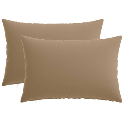 Outdoor Cushion Taupe Polyester 30x50cm