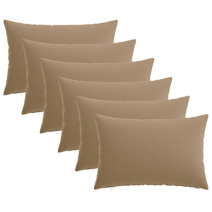 Outdoor Cushion Taupe Polyester Set 30x50cm