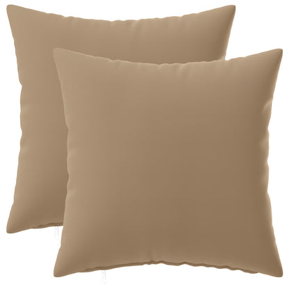 Taupe Cushion Set 2pcs 40x40cm