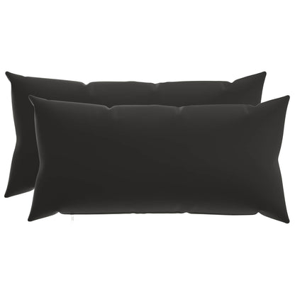 Outdoor Cushion Black Polyester 40x70cm