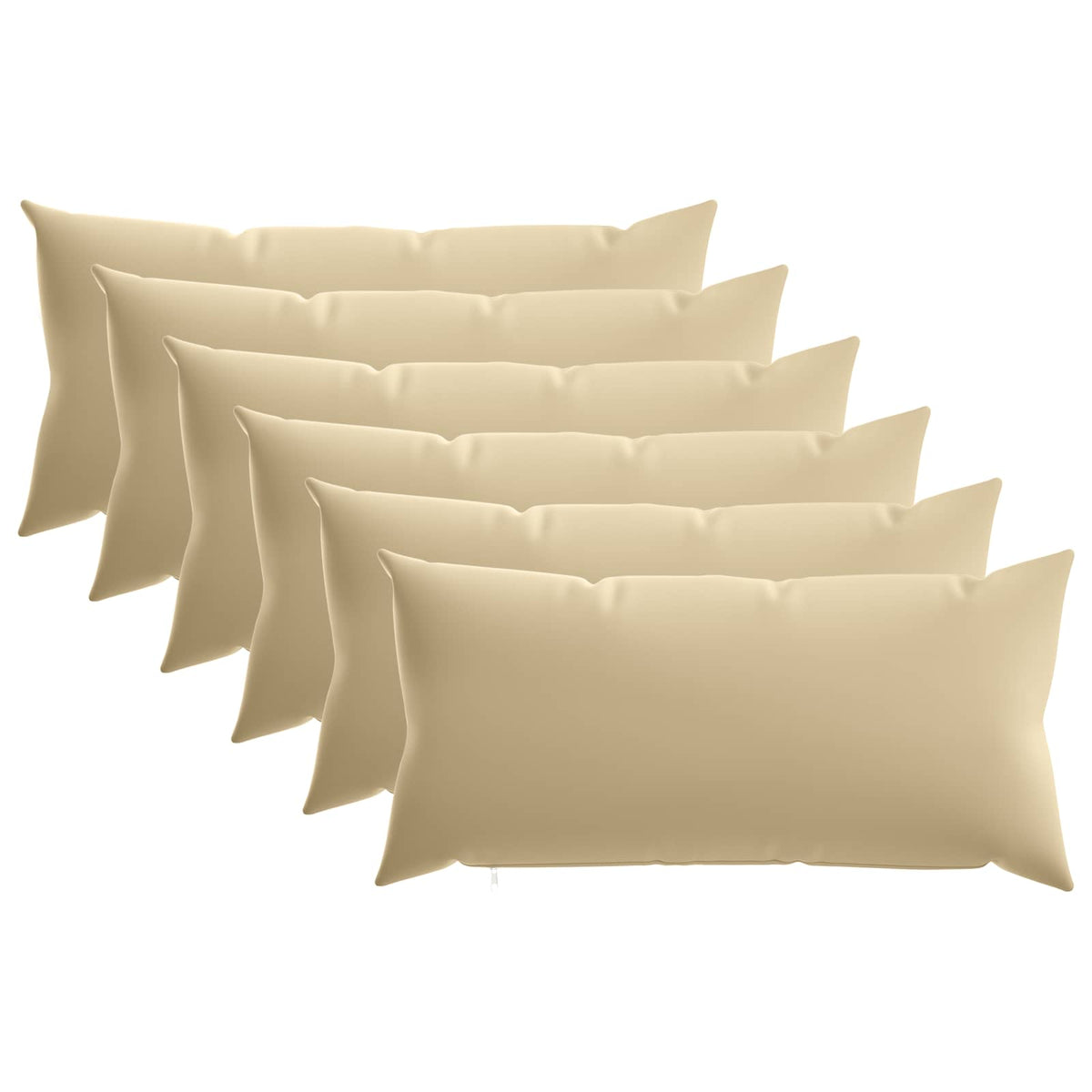 Outdoor Cushion Beige Polyester Set 40x80cm