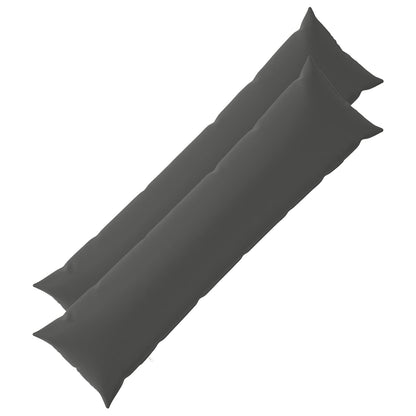 Outdoor Cushion Anthracite Polyester Set 40x145cm
