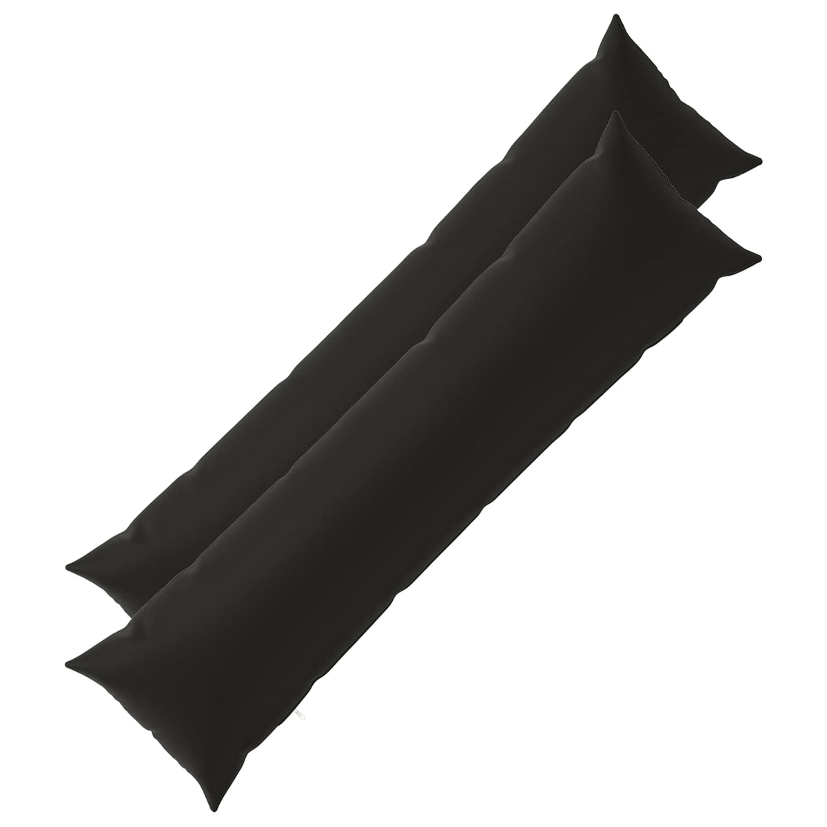 Outdoor Cushion Black Polyester Set 40x145cm