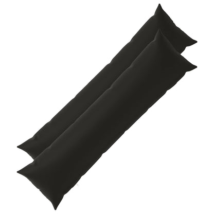 Outdoor Cushion Black Polyester Set 40x145cm