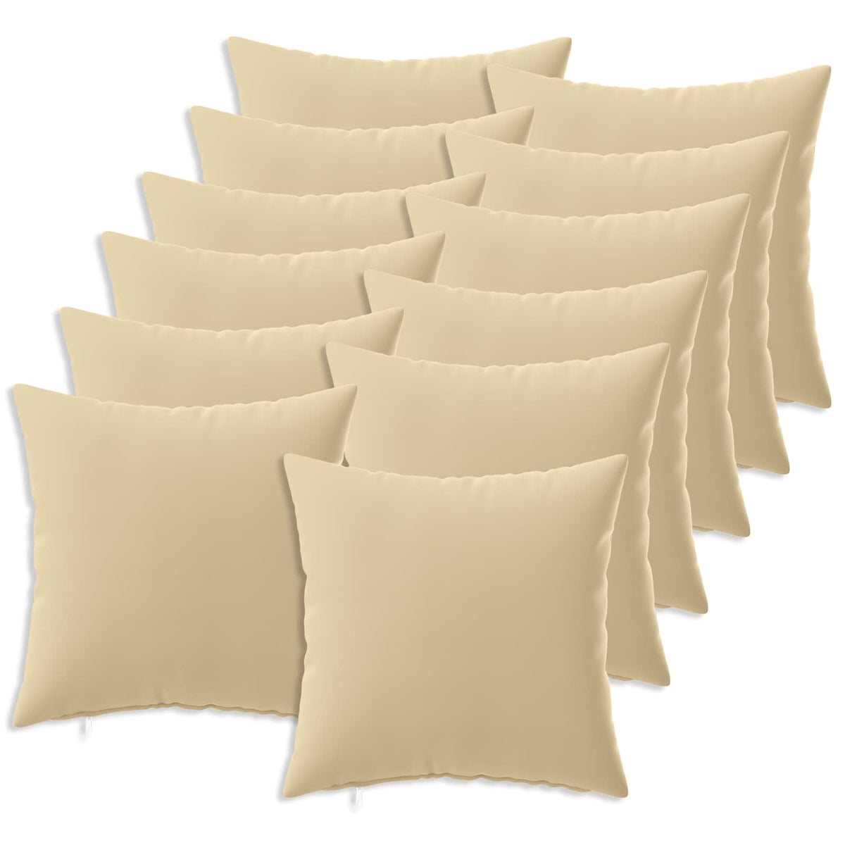 Outdoor Cushion Beige Polyester 45x45cm