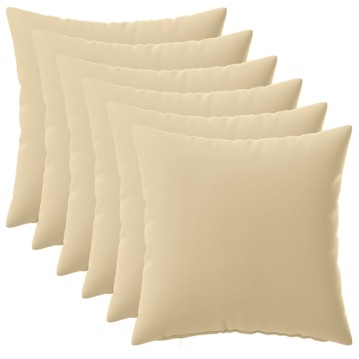 Beige Cushion Set 6 Pieces 50x50cm