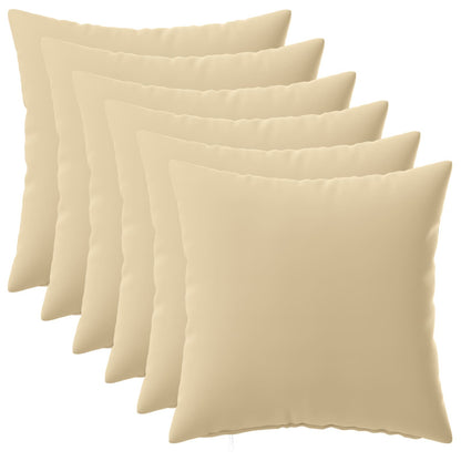Beige Cushion Set 6 Pieces 50x50cm